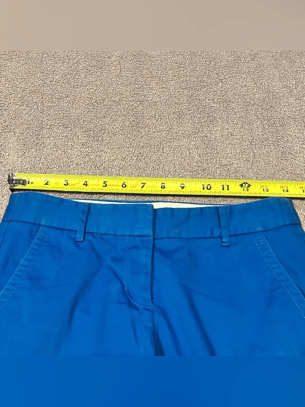 J Crew Pant Women 00 Blue Chino City Fit Ankle Cropped Stretch Office Heritage